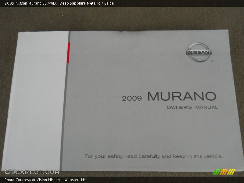 Deep Sapphire Metallic / Beige 2009 Nissan Murano SL AWD
