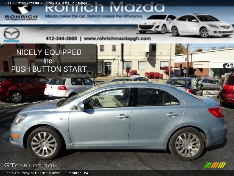 Ice Blue Metallic / Beige 2010 Suzuki Kizashi SE