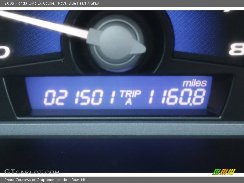 Royal Blue Pearl / Gray 2009 Honda Civic LX Coupe