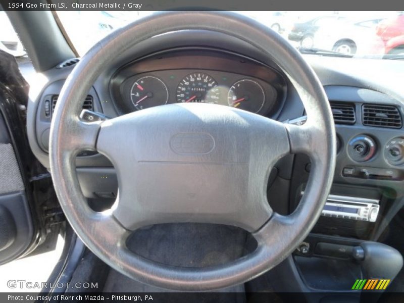 Charcoal Metallic / Gray 1994 Geo Prizm LSi