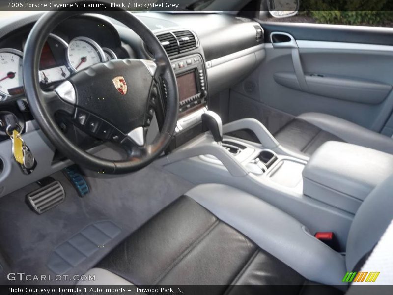 Black / Black/Steel Grey 2006 Porsche Cayenne S Titanium