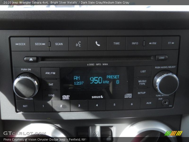 Bright Silver Metallic / Dark Slate Gray/Medium Slate Gray 2010 Jeep Wrangler Sahara 4x4