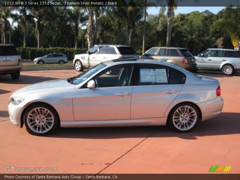 Titanium Silver Metallic / Black 2010 BMW 3 Series 335d Sedan