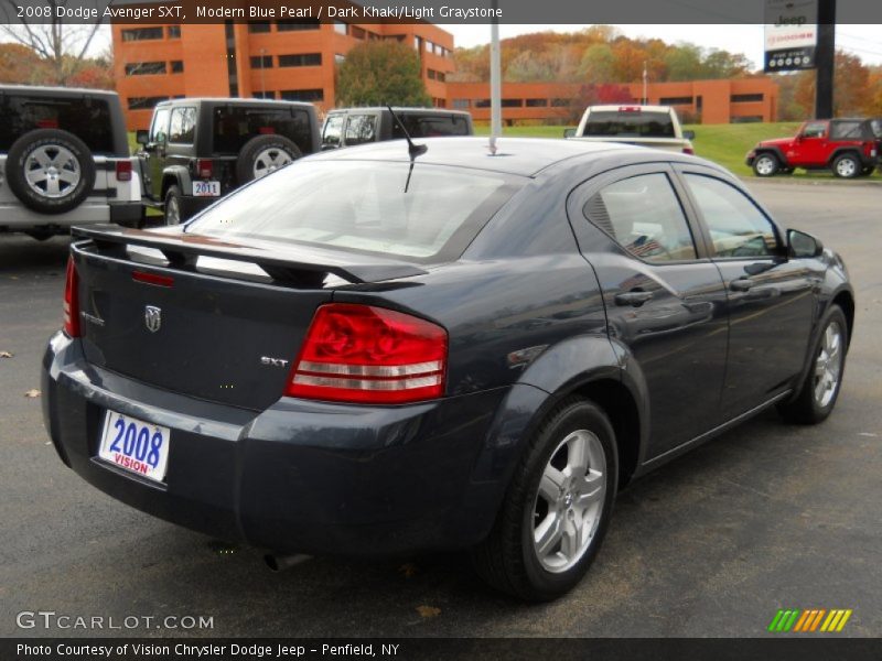 Modern Blue Pearl / Dark Khaki/Light Graystone 2008 Dodge Avenger SXT
