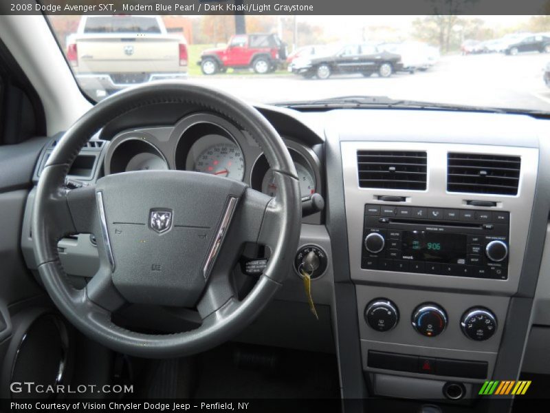 Modern Blue Pearl / Dark Khaki/Light Graystone 2008 Dodge Avenger SXT