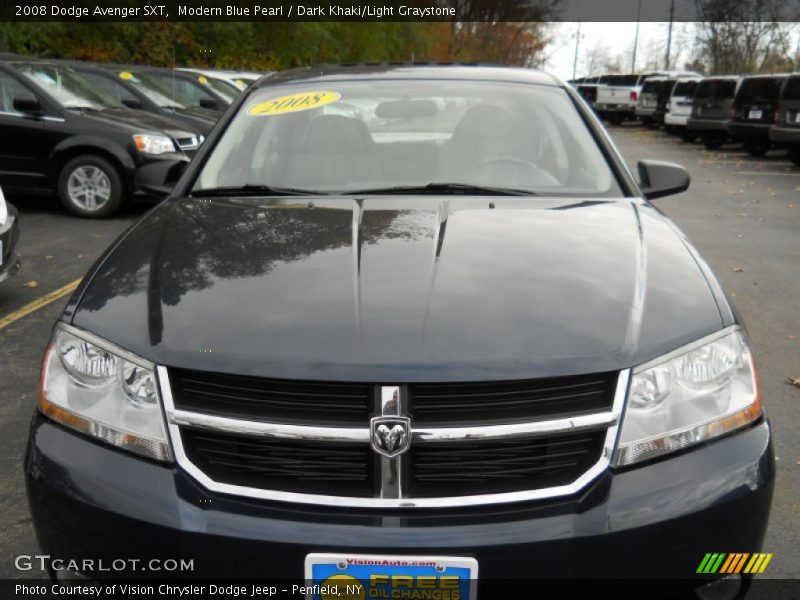Modern Blue Pearl / Dark Khaki/Light Graystone 2008 Dodge Avenger SXT