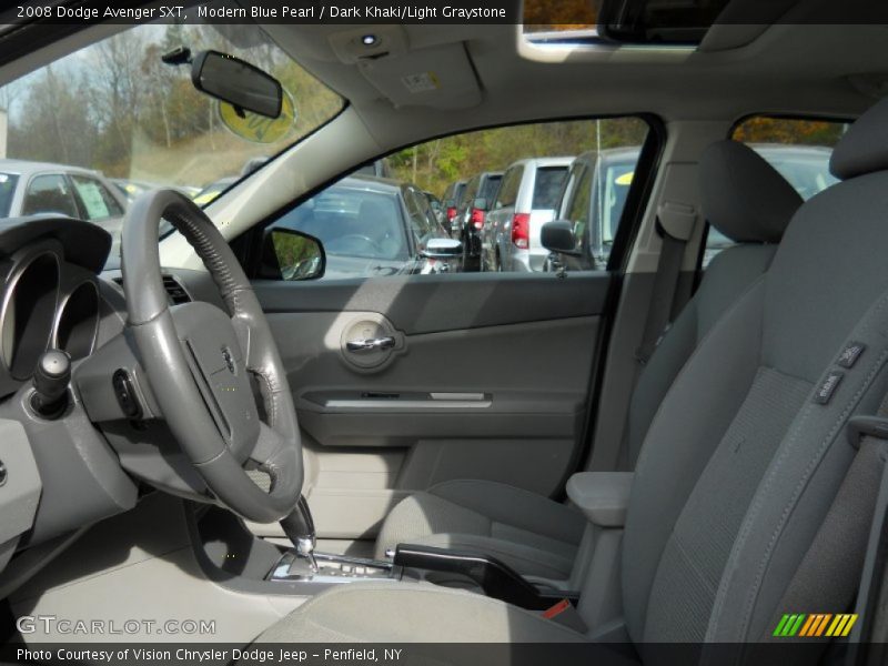 Modern Blue Pearl / Dark Khaki/Light Graystone 2008 Dodge Avenger SXT