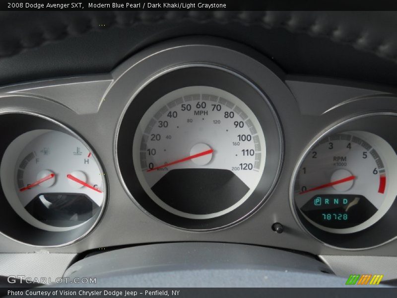 Modern Blue Pearl / Dark Khaki/Light Graystone 2008 Dodge Avenger SXT