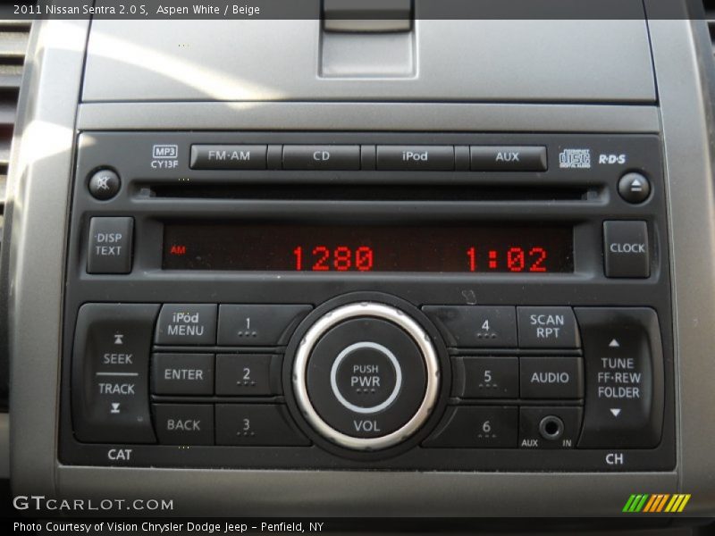 Aspen White / Beige 2011 Nissan Sentra 2.0 S