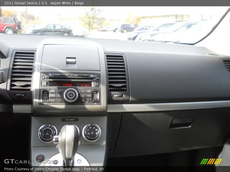 Aspen White / Beige 2011 Nissan Sentra 2.0 S