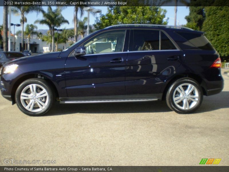 Capri Blue Metallic / Almond Beige 2012 Mercedes-Benz ML 350 4Matic