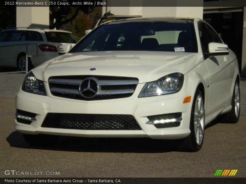 Arctic White / Black 2012 Mercedes-Benz C 250 Coupe