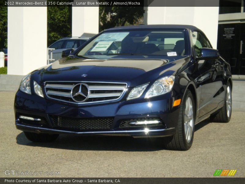 Lunar Blue Metallic / Almond/Mocha 2012 Mercedes-Benz E 350 Cabriolet