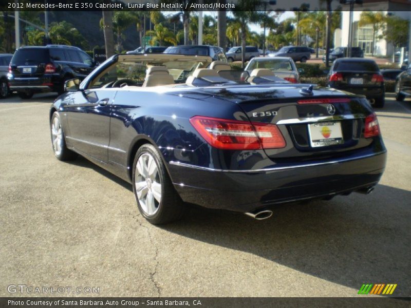 Lunar Blue Metallic / Almond/Mocha 2012 Mercedes-Benz E 350 Cabriolet