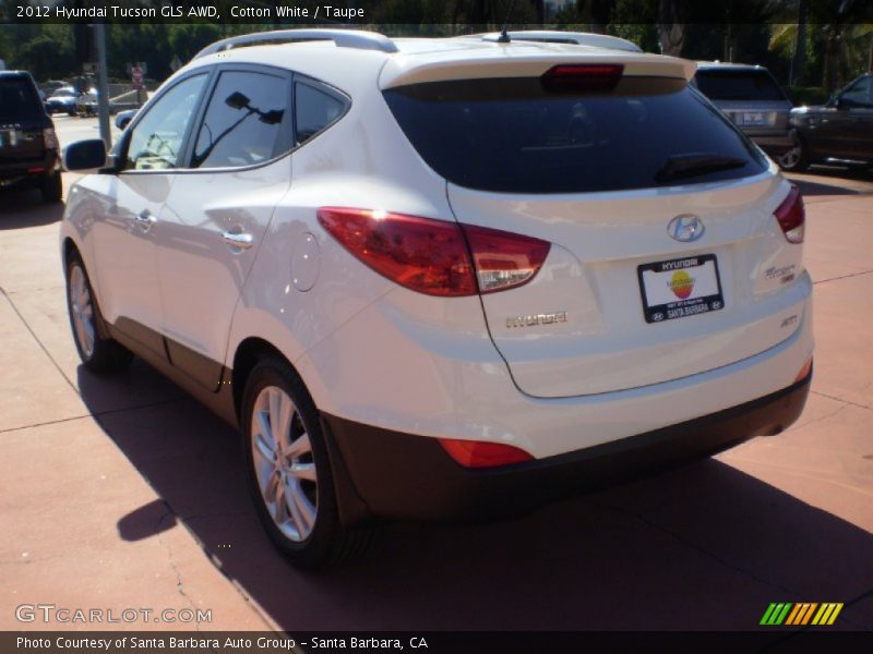 Cotton White / Taupe 2012 Hyundai Tucson GLS AWD
