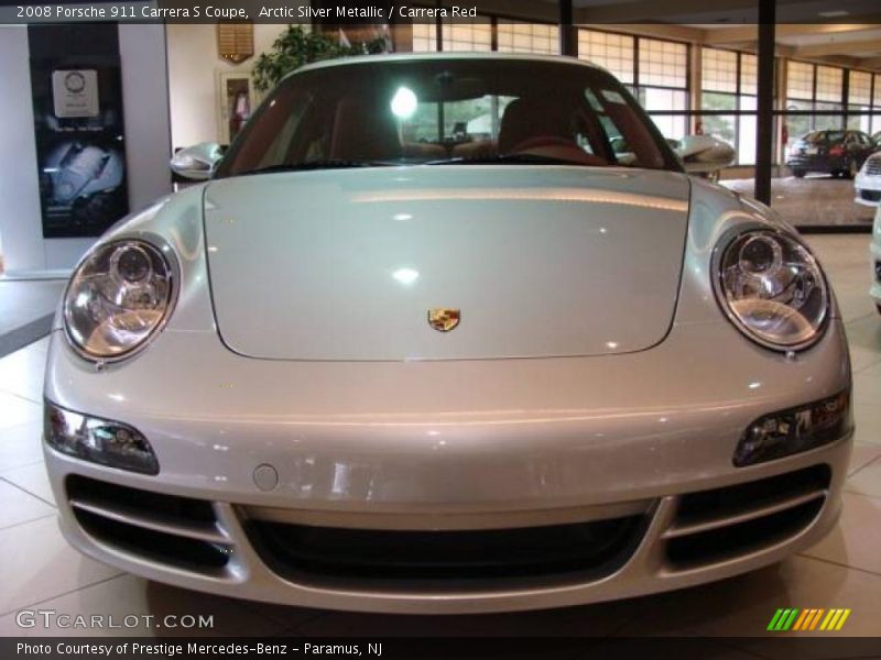 Arctic Silver Metallic / Carrera Red 2008 Porsche 911 Carrera S Coupe