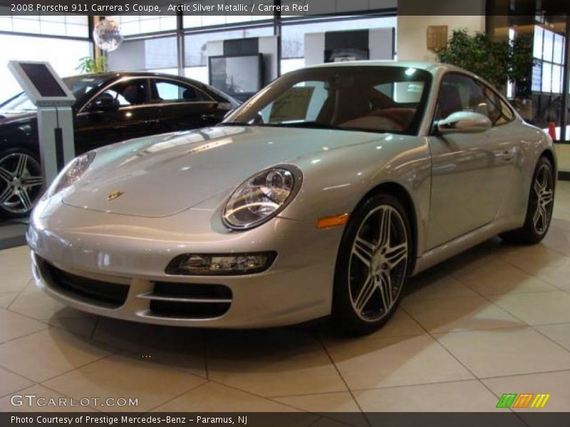 Arctic Silver Metallic / Carrera Red 2008 Porsche 911 Carrera S Coupe