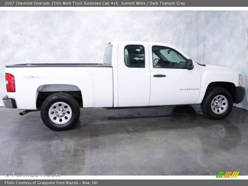 Summit White / Dark Titanium Gray 2007 Chevrolet Silverado 1500 Work Truck Extended Cab 4x4