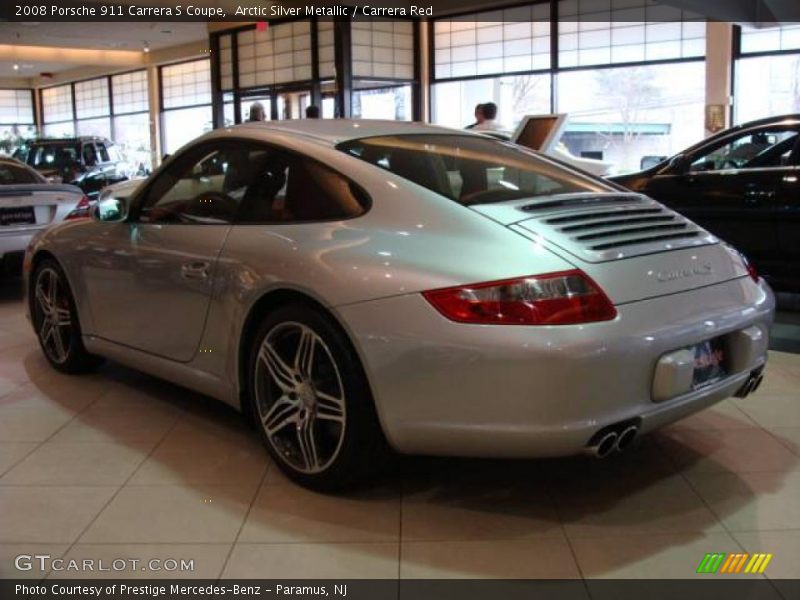 Arctic Silver Metallic / Carrera Red 2008 Porsche 911 Carrera S Coupe