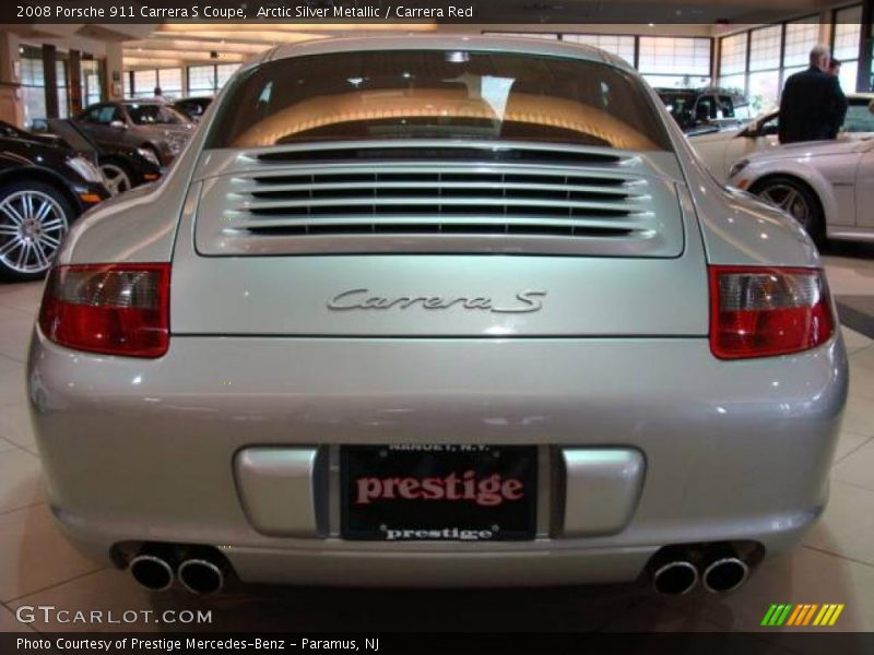 Arctic Silver Metallic / Carrera Red 2008 Porsche 911 Carrera S Coupe