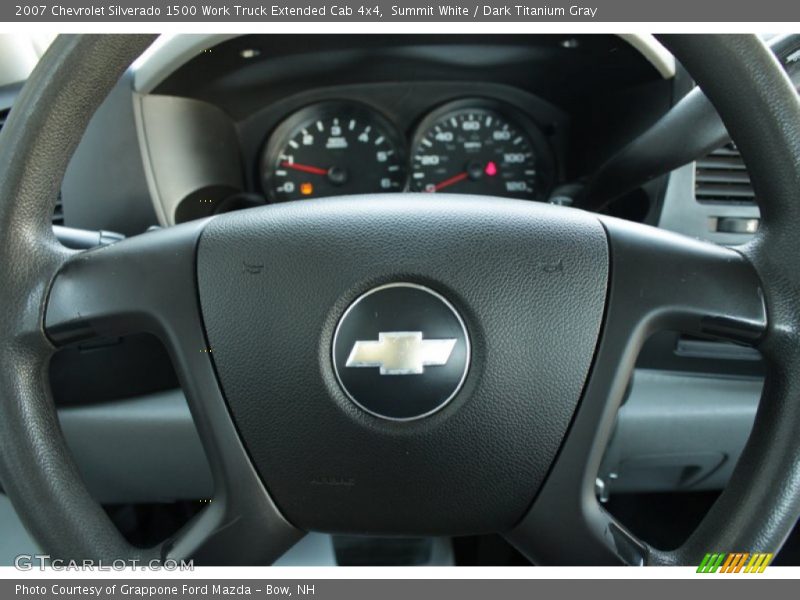 Summit White / Dark Titanium Gray 2007 Chevrolet Silverado 1500 Work Truck Extended Cab 4x4