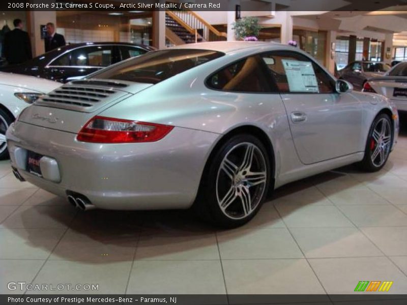 Arctic Silver Metallic / Carrera Red 2008 Porsche 911 Carrera S Coupe