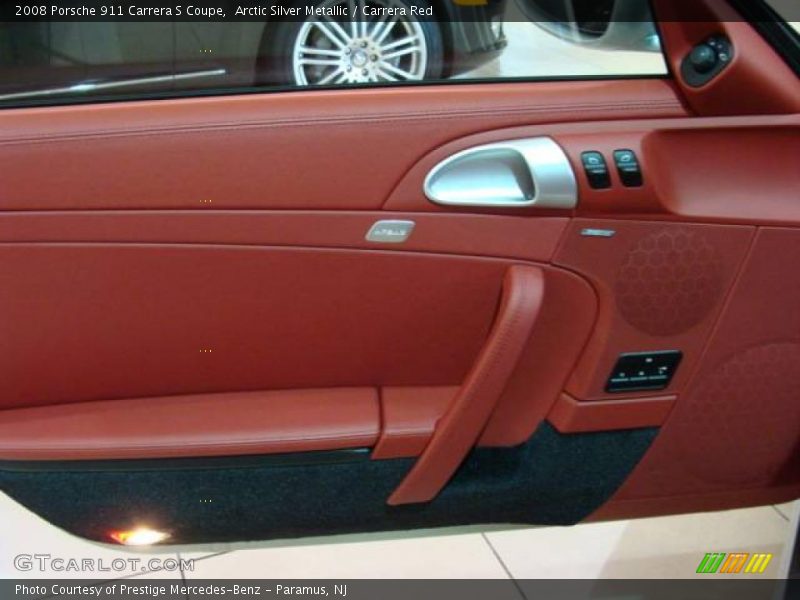 Arctic Silver Metallic / Carrera Red 2008 Porsche 911 Carrera S Coupe