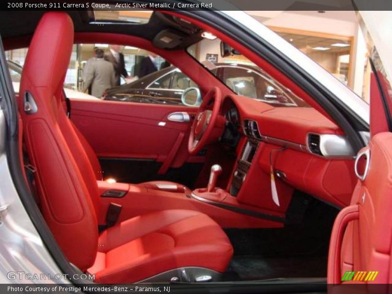 Arctic Silver Metallic / Carrera Red 2008 Porsche 911 Carrera S Coupe