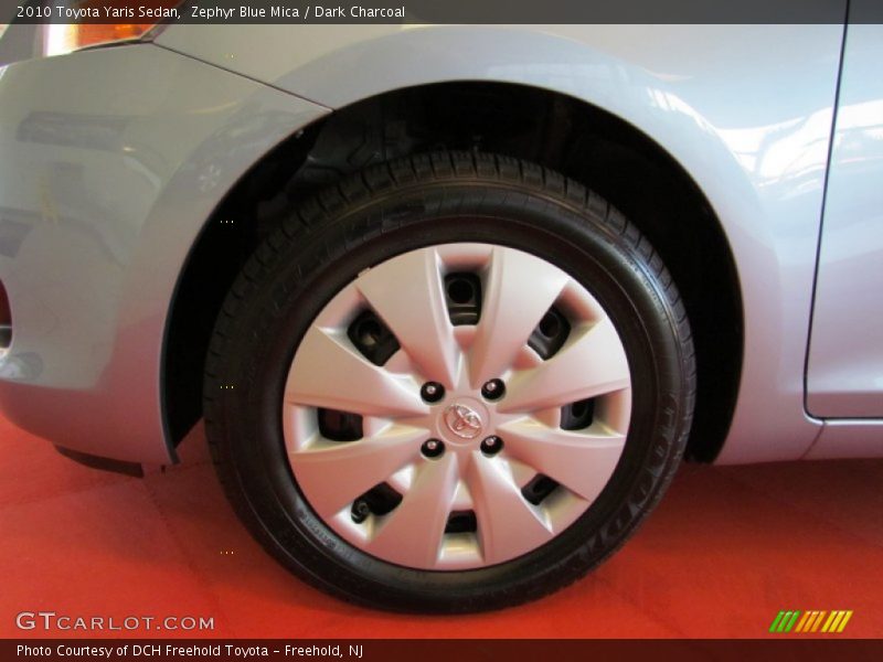 Zephyr Blue Mica / Dark Charcoal 2010 Toyota Yaris Sedan