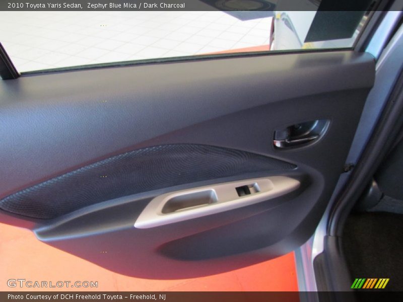 Zephyr Blue Mica / Dark Charcoal 2010 Toyota Yaris Sedan