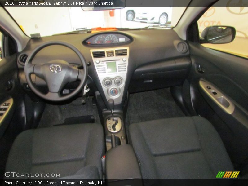 Zephyr Blue Mica / Dark Charcoal 2010 Toyota Yaris Sedan
