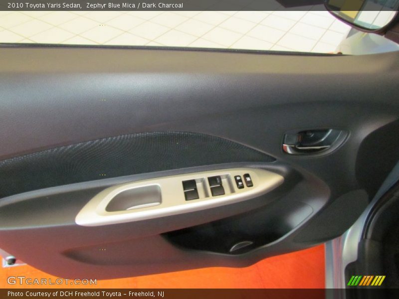 Zephyr Blue Mica / Dark Charcoal 2010 Toyota Yaris Sedan