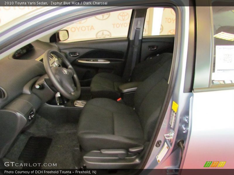 Zephyr Blue Mica / Dark Charcoal 2010 Toyota Yaris Sedan