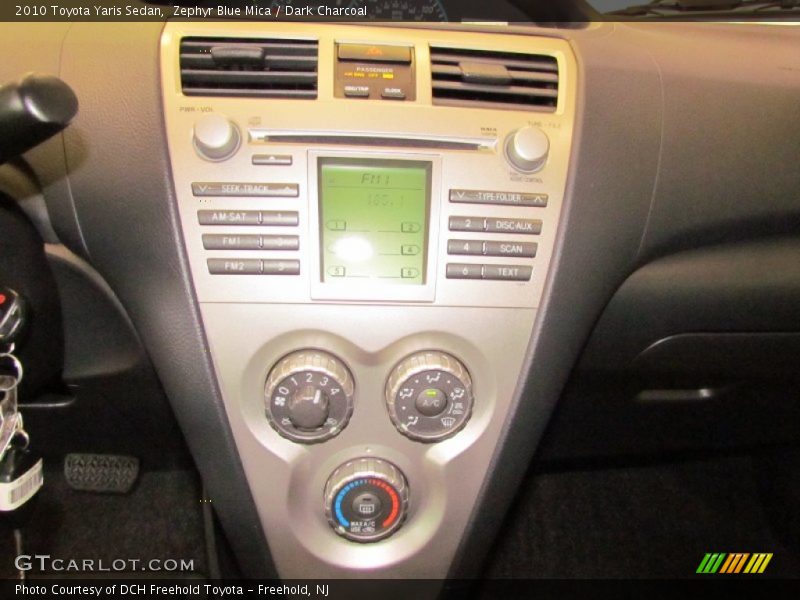 Zephyr Blue Mica / Dark Charcoal 2010 Toyota Yaris Sedan