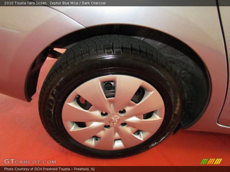 Zephyr Blue Mica / Dark Charcoal 2010 Toyota Yaris Sedan