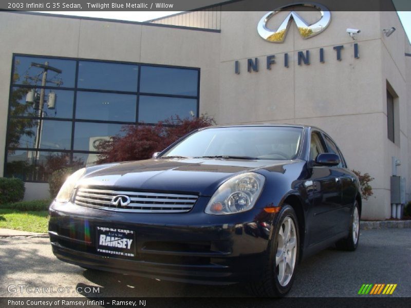 Twilight Blue Metallic / Willow 2003 Infiniti G 35 Sedan