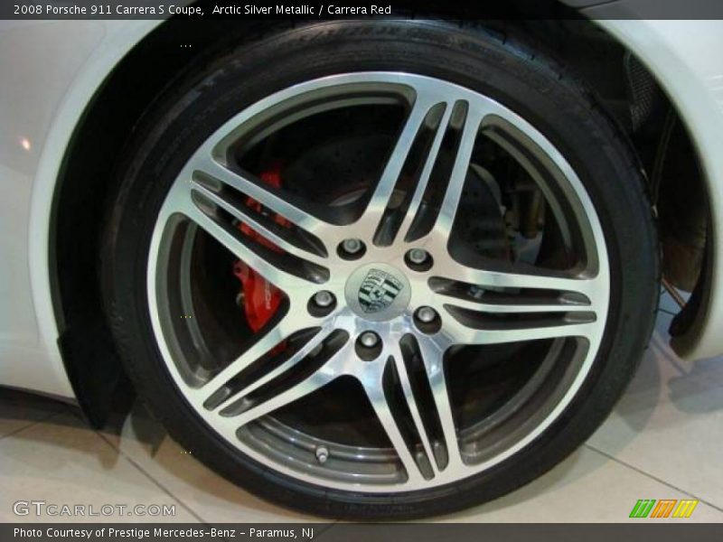 Arctic Silver Metallic / Carrera Red 2008 Porsche 911 Carrera S Coupe