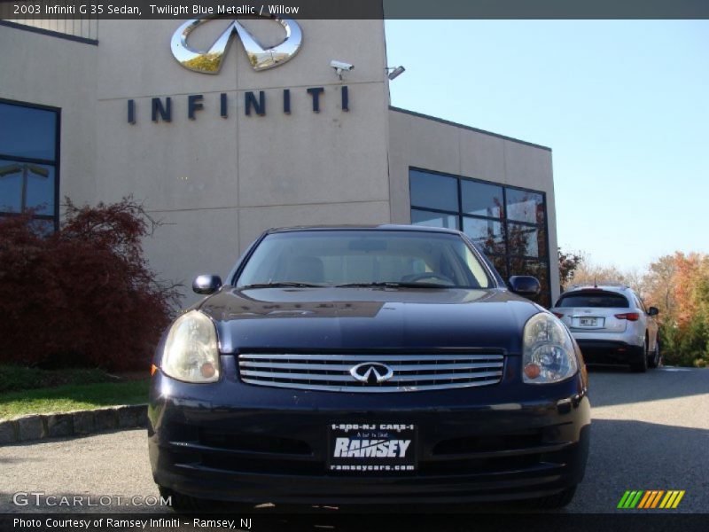 Twilight Blue Metallic / Willow 2003 Infiniti G 35 Sedan