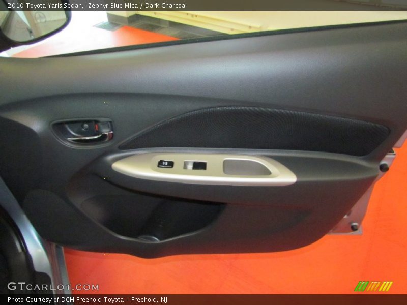 Zephyr Blue Mica / Dark Charcoal 2010 Toyota Yaris Sedan