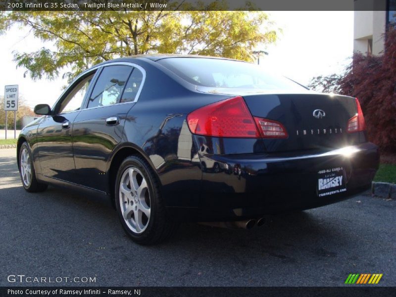 Twilight Blue Metallic / Willow 2003 Infiniti G 35 Sedan