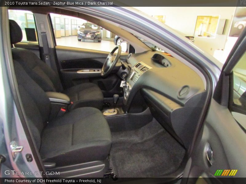 Zephyr Blue Mica / Dark Charcoal 2010 Toyota Yaris Sedan