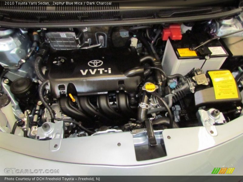Zephyr Blue Mica / Dark Charcoal 2010 Toyota Yaris Sedan
