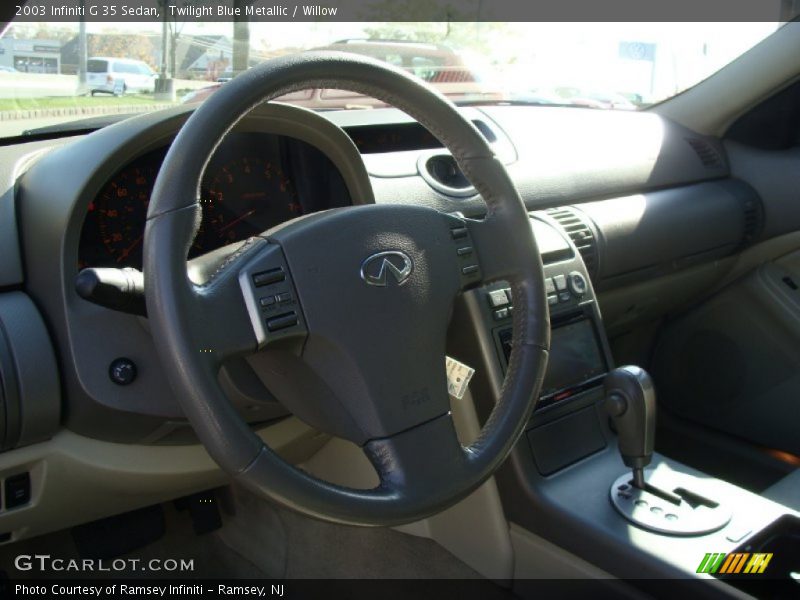 Twilight Blue Metallic / Willow 2003 Infiniti G 35 Sedan