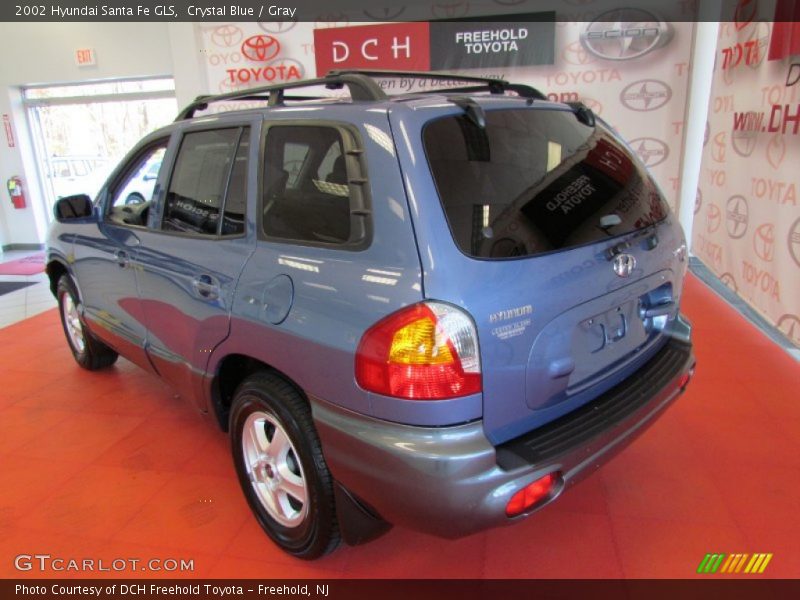 Crystal Blue / Gray 2002 Hyundai Santa Fe GLS
