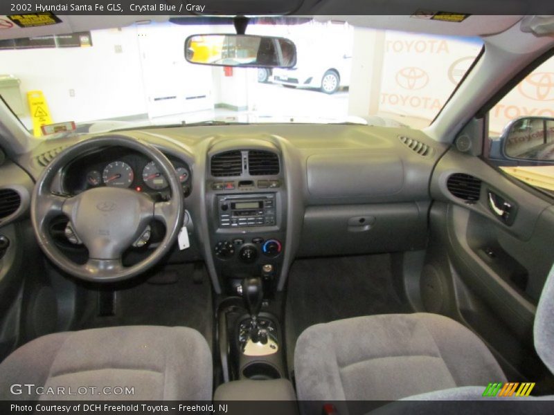 Crystal Blue / Gray 2002 Hyundai Santa Fe GLS