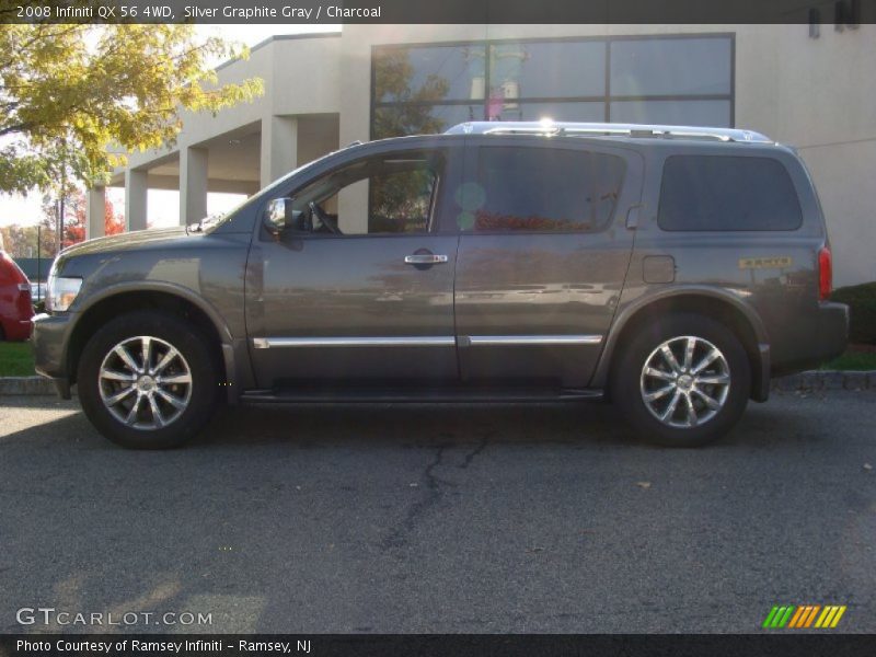 Silver Graphite Gray / Charcoal 2008 Infiniti QX 56 4WD