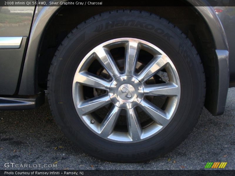 Silver Graphite Gray / Charcoal 2008 Infiniti QX 56 4WD