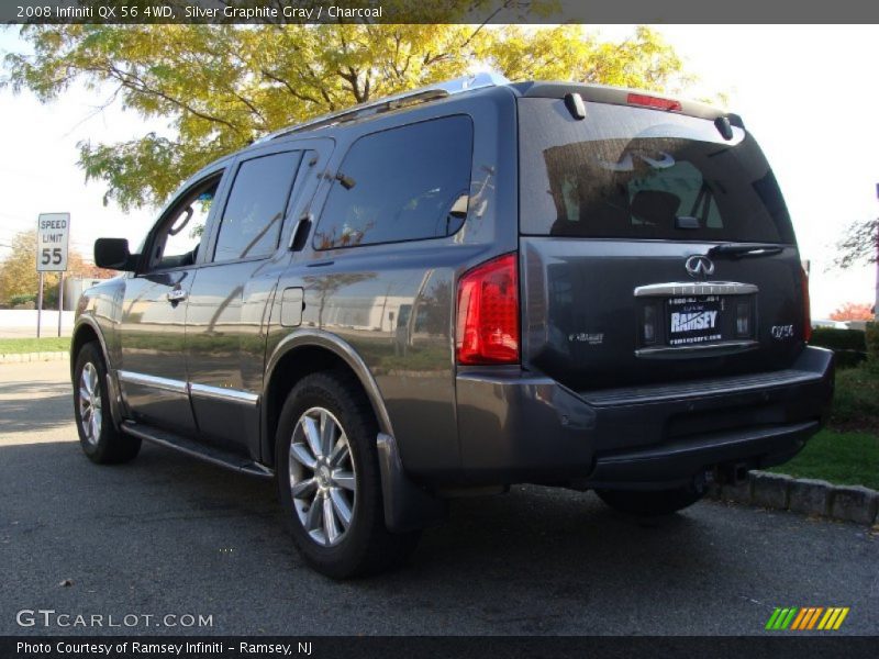 Silver Graphite Gray / Charcoal 2008 Infiniti QX 56 4WD