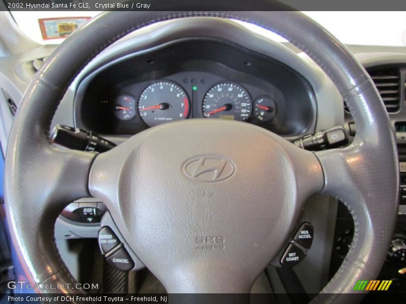 Crystal Blue / Gray 2002 Hyundai Santa Fe GLS