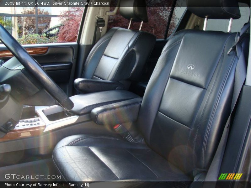 Silver Graphite Gray / Charcoal 2008 Infiniti QX 56 4WD